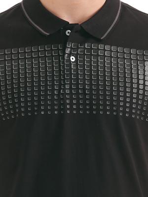 black chest print t-shirt - 17632259 - Standard Image - 5