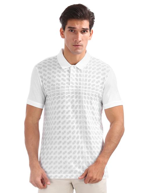 white printed t-shirt - 17632263 - Standard Image - 1