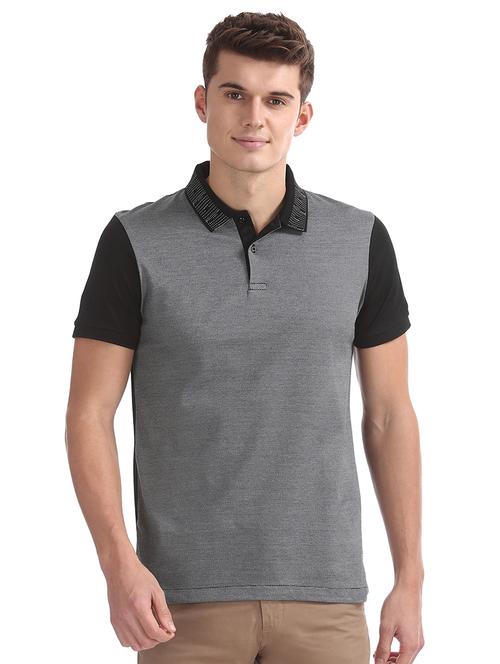 black color block t-shirt - 17632276 - Standard Image - 1