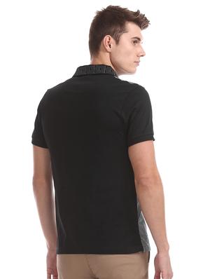 black color block t-shirt - 17632276 - Standard Image - 3