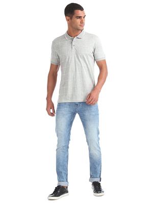 grey checkered polo t-shirt - 17632288 - Standard Image - 4