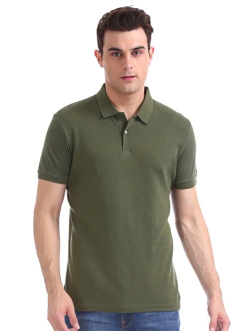 green self design polo t-shirt - 17632290 - Very Small Image - 1