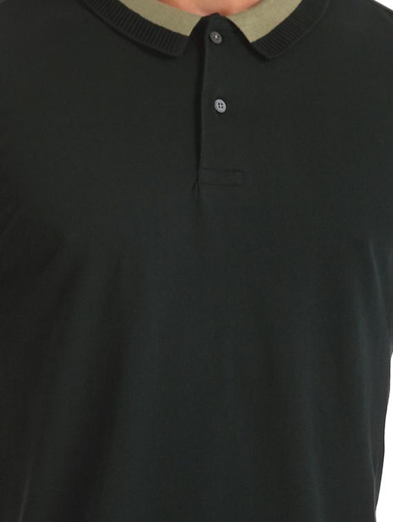 black solid polo t-shirt - 17632295 - Zoom Image - 5