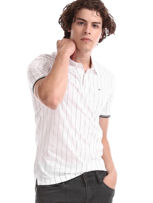 white striped polo t-shirt - 17632300 - Very Small Image - 1