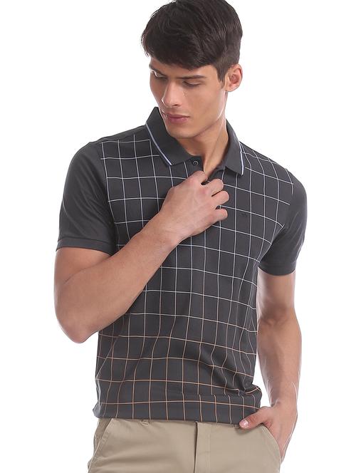 grey checkered t-shirt - 17632301 - Standard Image - 1