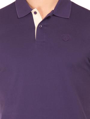 purple neck soli polo t-shirt - 17632352 - Standard Image - 5