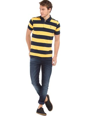 yellow striped polo t-shirt - 17632355 - Standard Image - 4
