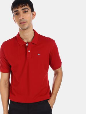 red solid polo t-shirt - 17632369 - Standard Image - 2