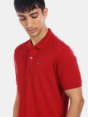 red solid polo t-shirt - 17632369 - Standard Image - 5
