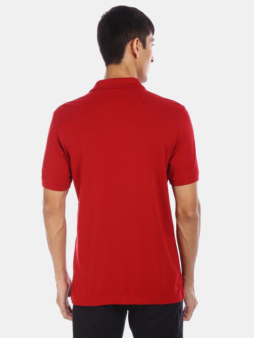 red solid polo t-shirt - 17632369 - Zoom Image - 3