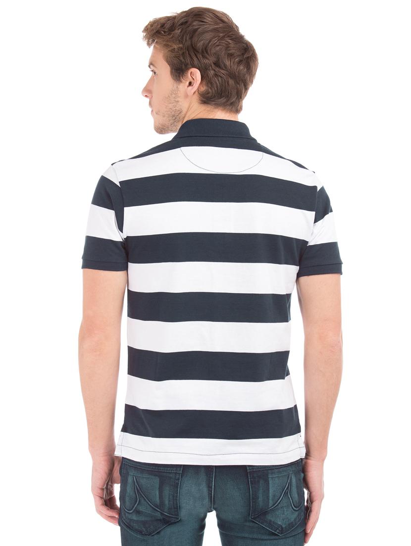 blue striped polo t-shirt - 17632374 - Zoom Image - 3