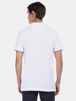 white solid polo t-shirt - 17632390 - Standard Image - 2