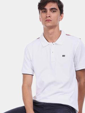 white solid polo t-shirt - 17632390 - Standard Image - 4
