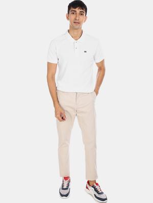 white solid polo t-shirt - 17632402 - Standard Image - 3