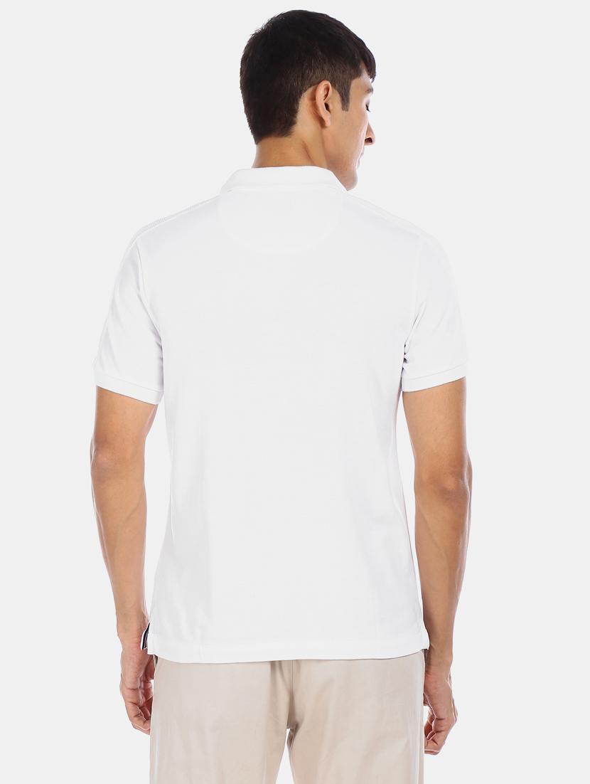 white solid polo t-shirt - 17632402 - Zoom Image - 2
