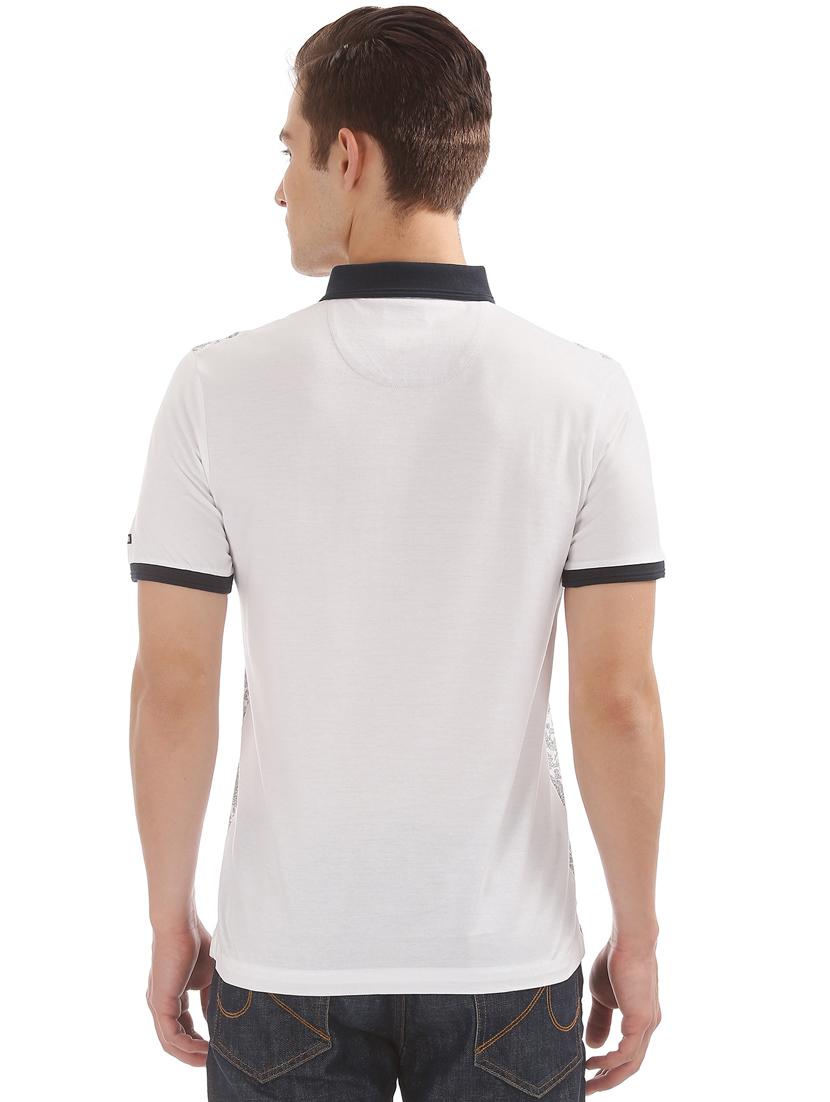 white floral polo t-shirt - 17632429 - Zoom Image - 3