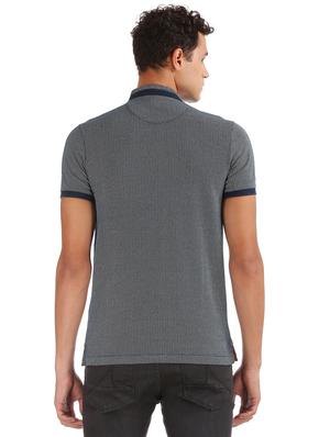 navy blue printed polo t-shirt - 17632430 - Standard Image - 3