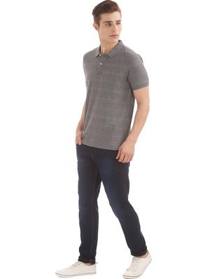 grey solid polo t-shirt - 17632432 - Standard Image - 4