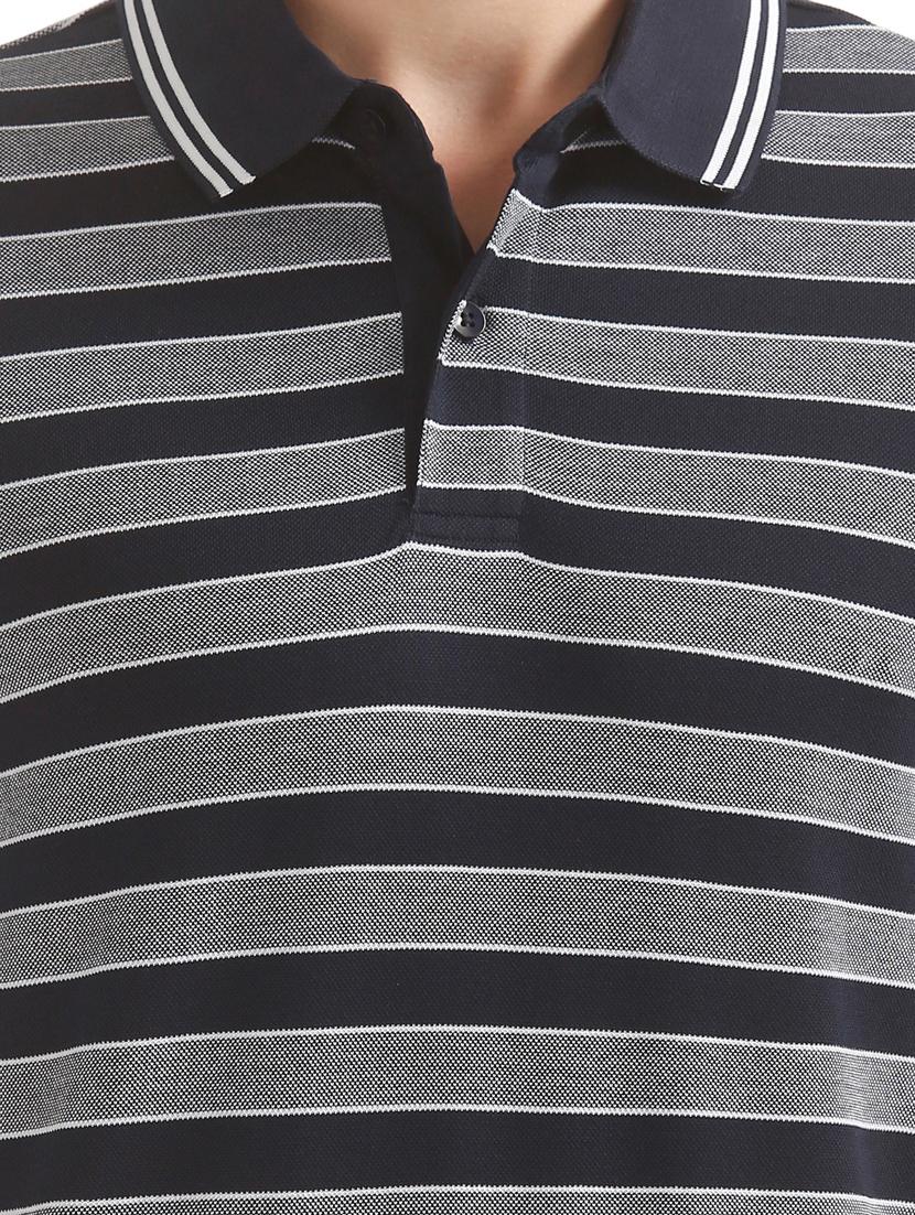 grey striped polo t-shirt - 17632441 - Zoom Image - 5