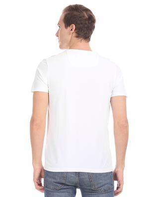 white chest print t-shirt - 17632458 - Standard Image - 3