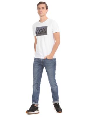 white chest print t-shirt - 17632458 - Standard Image - 4