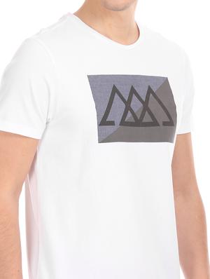 white chest print t-shirt - 17632458 - Standard Image - 5
