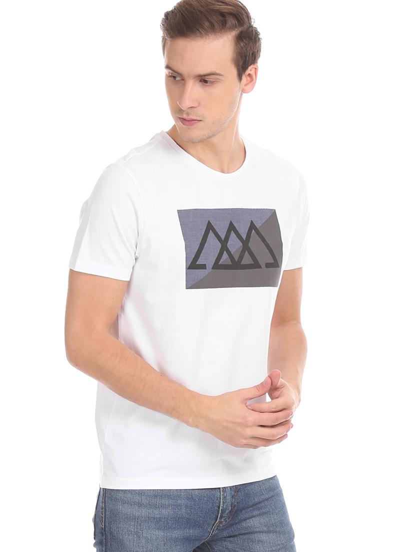 white chest print t-shirt - 17632458 - Zoom Image - 2