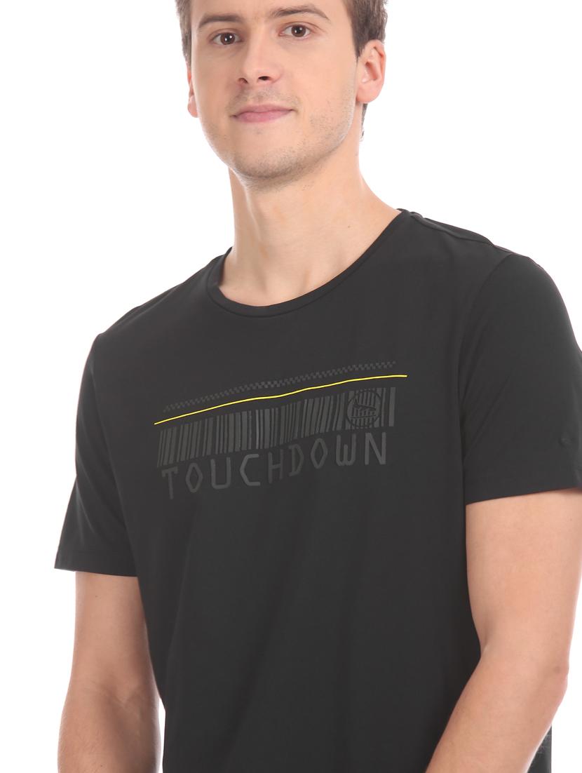 black chest print t-shirt - 17632464 - Zoom Image - 5