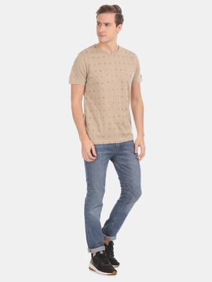 beige printed t-shirt - 17632466 - Standard Image - 4