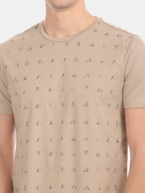 beige printed t-shirt - 17632466 - Standard Image - 5