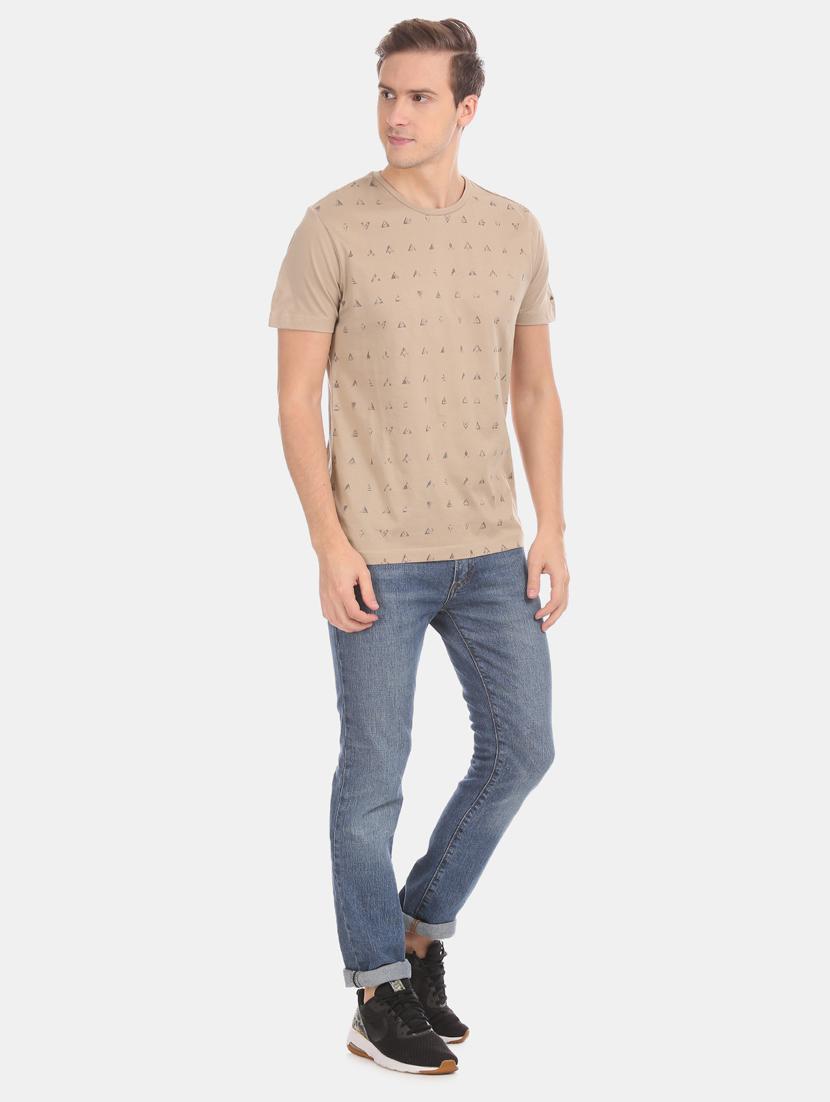 beige printed t-shirt - 17632466 - Zoom Image - 4