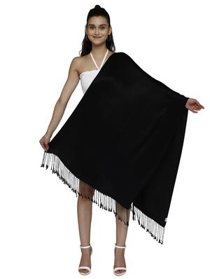 black viscose stole - 17632574 - Standard Image - 3