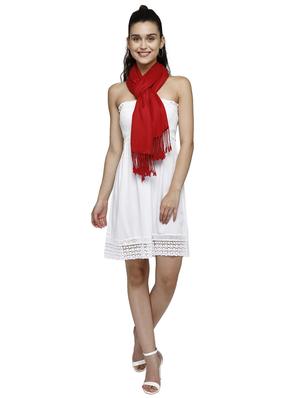 red viscose stole - 17632575 - Standard Image - 4