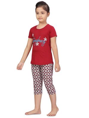 red nightwear capri set - 17632629 - Standard Image - 2