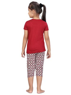 red nightwear capri set - 17632629 - Standard Image - 3