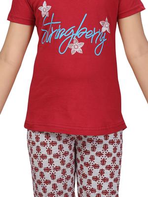red nightwear capri set - 17632629 - Standard Image - 4