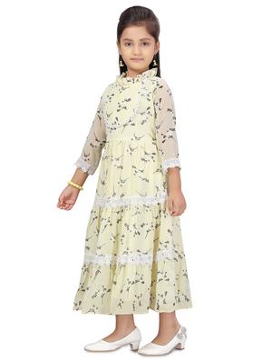 yellow floral party gown - 17632633 - Standard Image - 2