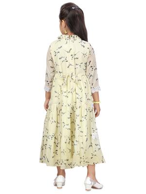 yellow floral party gown - 17632633 - Standard Image - 3