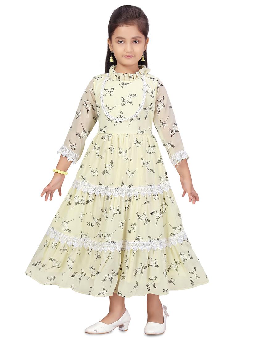 yellow floral party gown - 17632633 - Zoom Image - 1