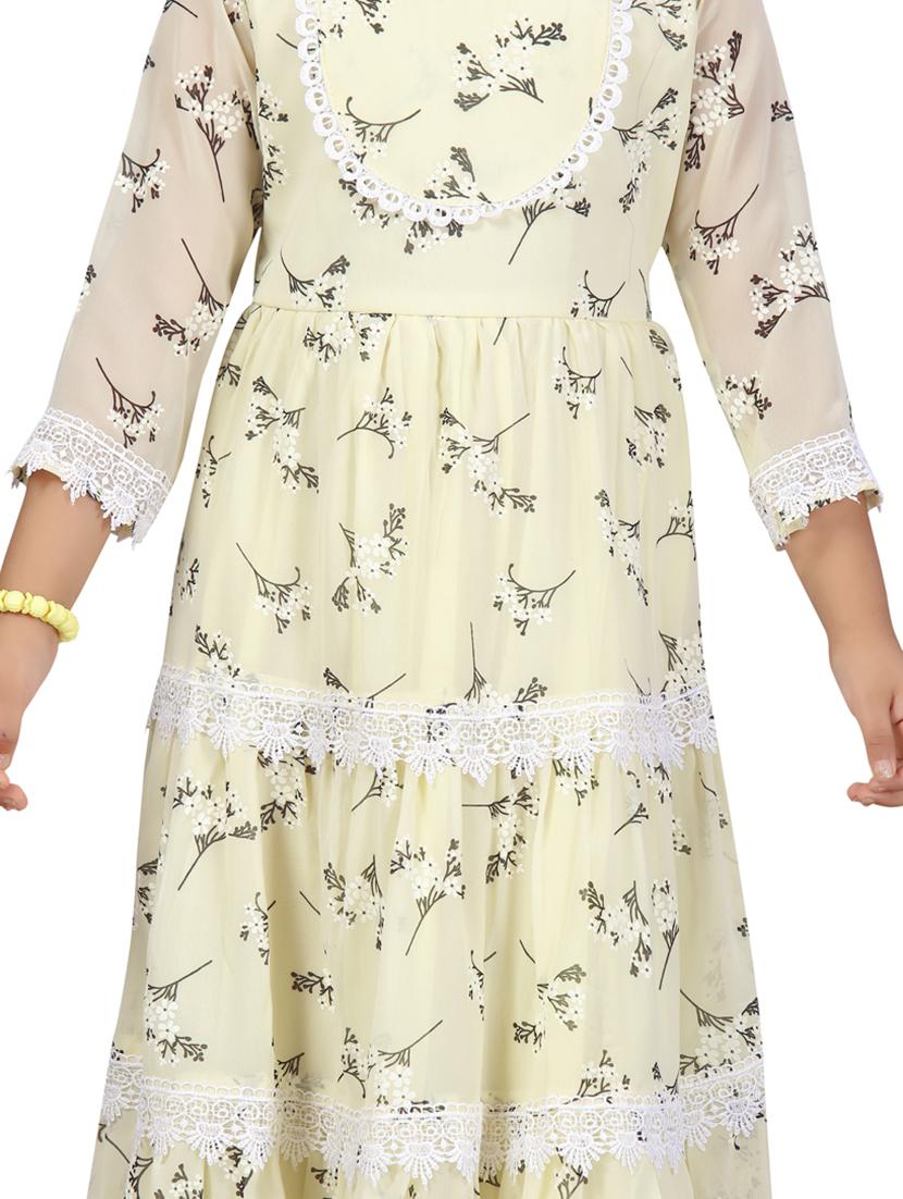 yellow floral party gown - 17632633 - Zoom Image - 4
