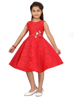 red tie back frock - 17632641 - Standard Image - 2