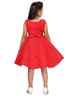 red tie back frock - 17632641 - Standard Image - 3