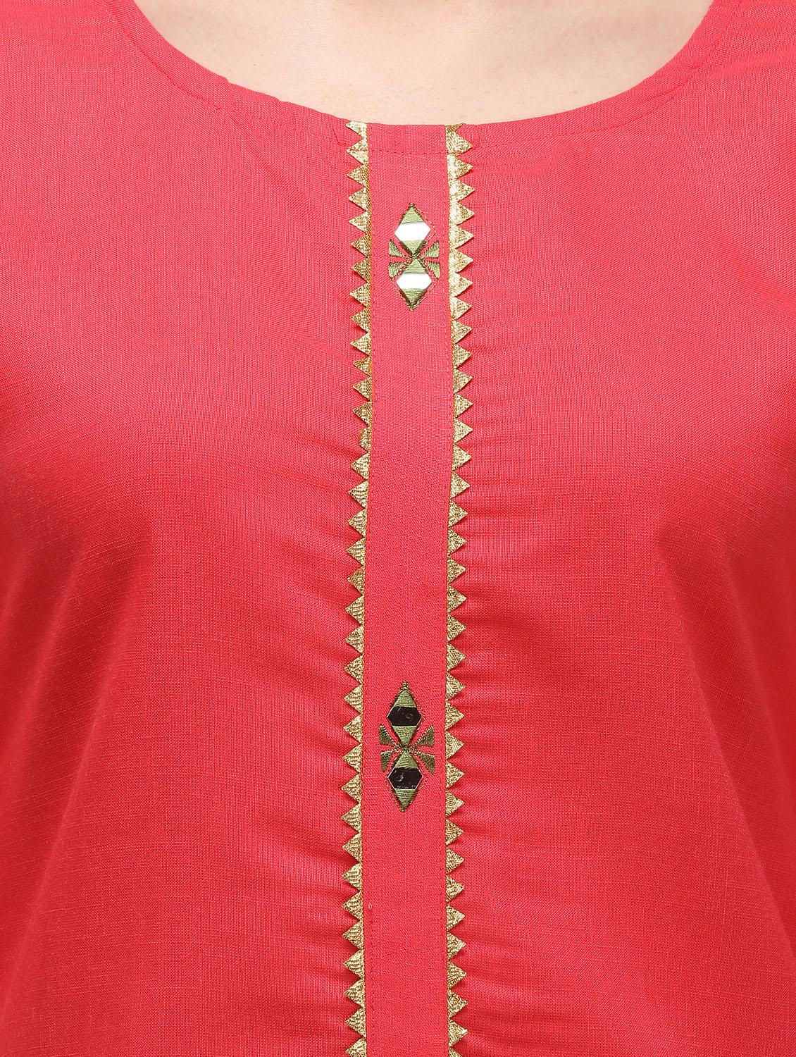 solid straight kurta - 17632661 - Zoom Image - 4