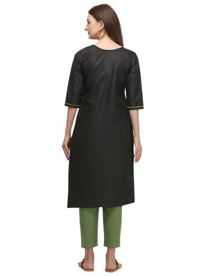 solid straight kurta - 17632662 - Standard Image - 3