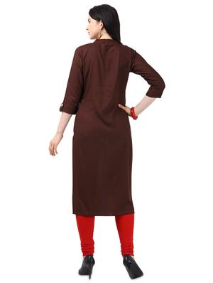 embroidered straight kurta - 17632665 - Standard Image - 3