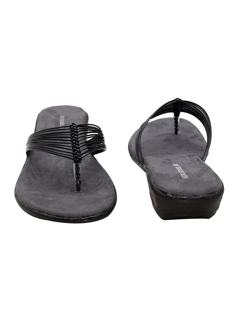 black synthetic slip on sandals - 17632722 - Zoom Image - 3