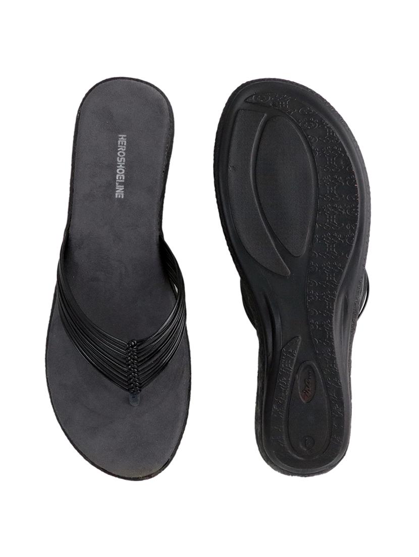 black synthetic slip on sandals - 17632722 - Zoom Image - 4