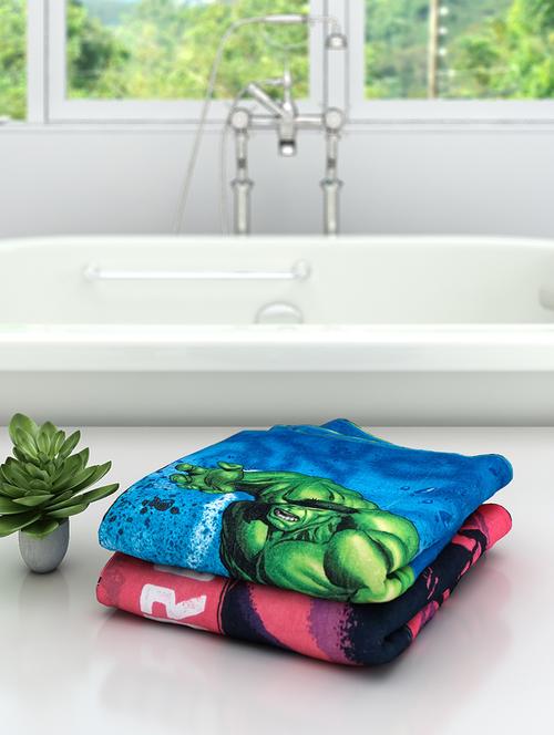 athom trendz marvel kids bath towel 60x120 cm pack of 2 - 17632872 - Very Small Image - 1