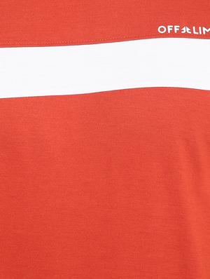 rust color block cut & sew t-shirt - 17632913 - Standard Image - 6