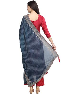 embroidered unstitched suit - 17632962 - Standard Image - 3